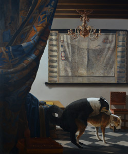 César Córdova. Clío 2013. 240 x 200 cm óleo sobre tela