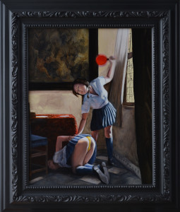 César Córdova. Ping Pong. 2015. 50 x 40 cm. Óleo sobre tela.